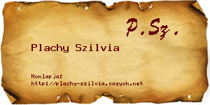 Plachy Szilvia névjegykártya